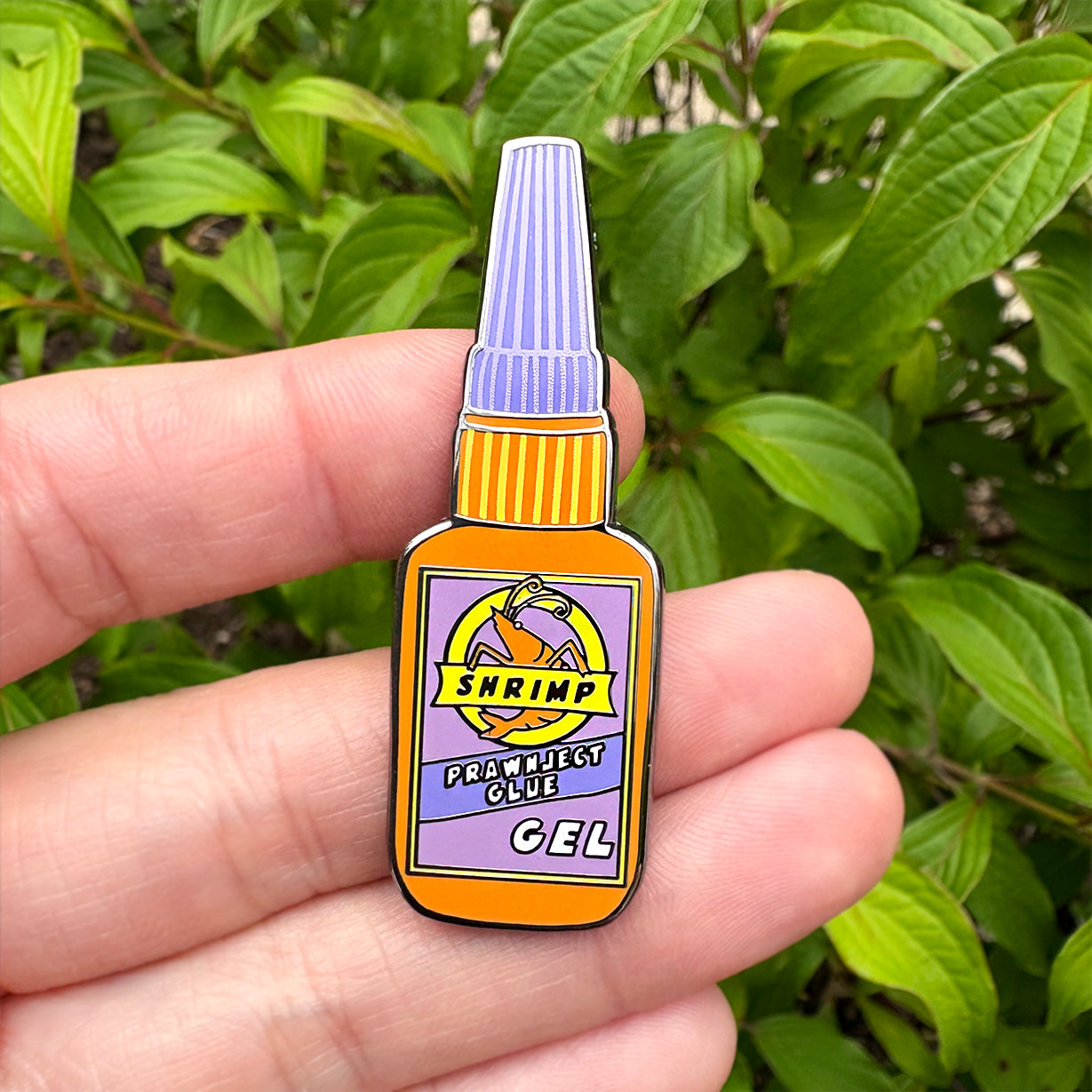 Prawnject Glue Enamel Pin (Tamiko X TPF)