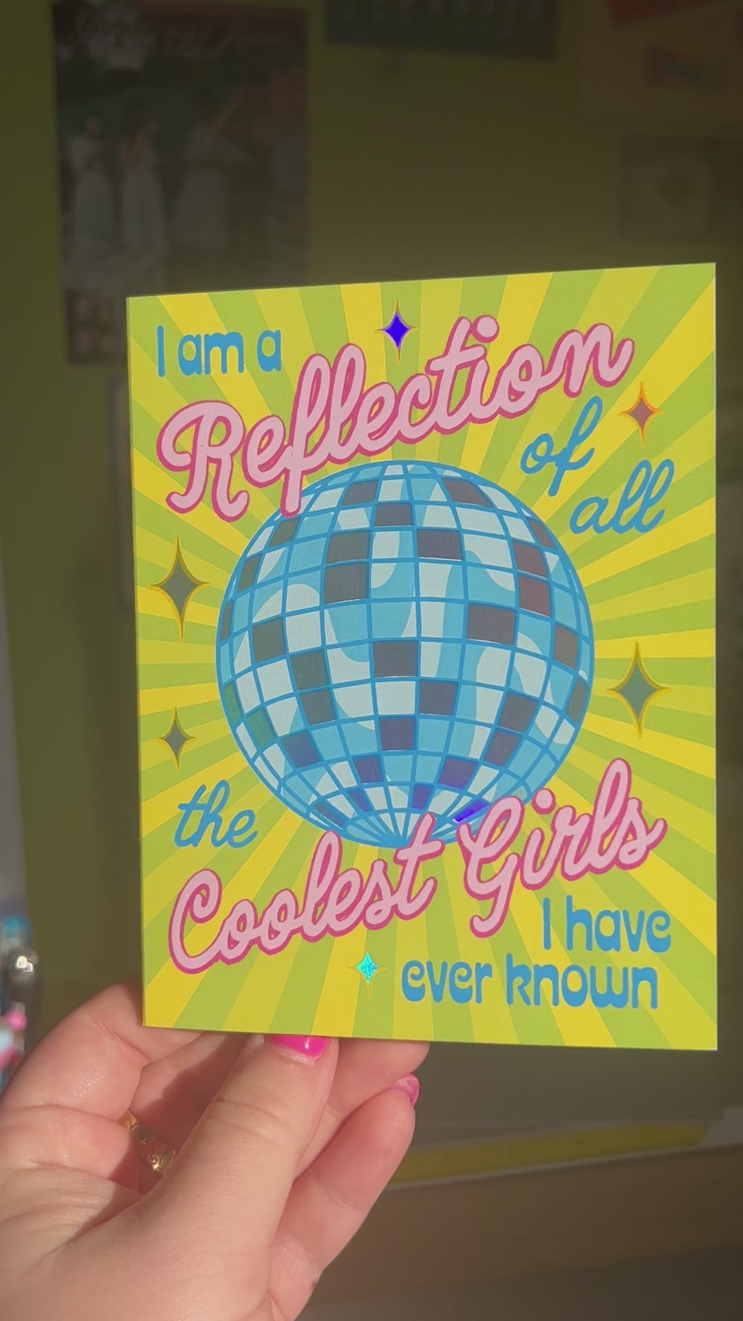 Reflection of the Coolest Girls Greeting Card