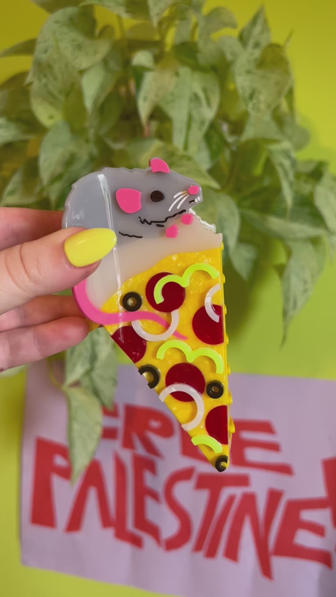 Pizza Rat Hair Claw - The Peach Fuzz