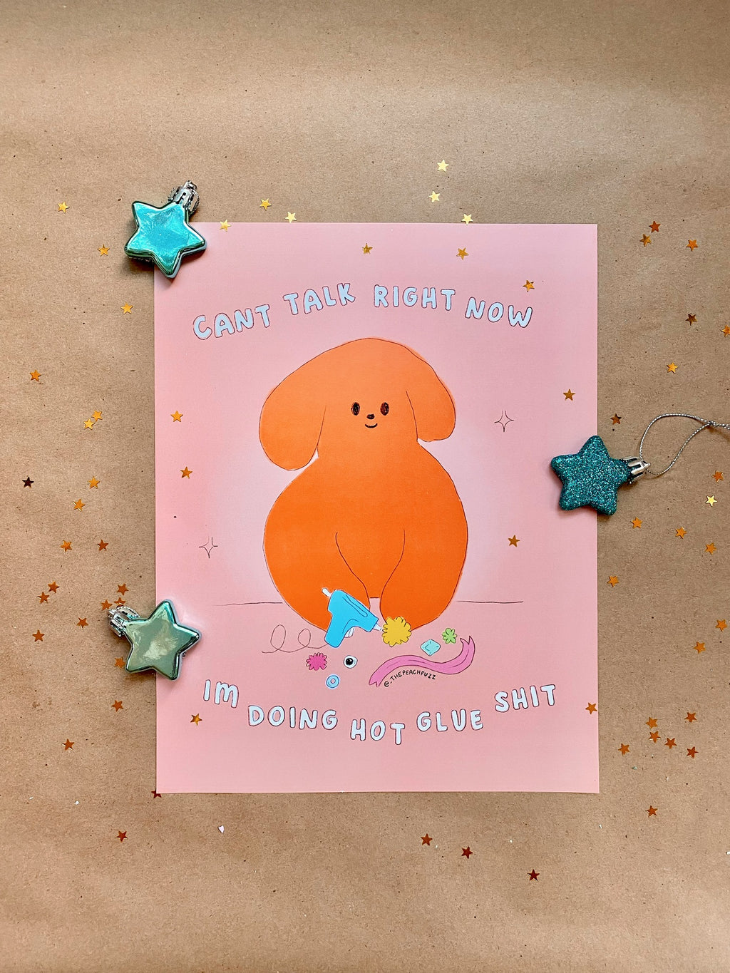 Hot Glue Shit Print - The Peach Fuzz