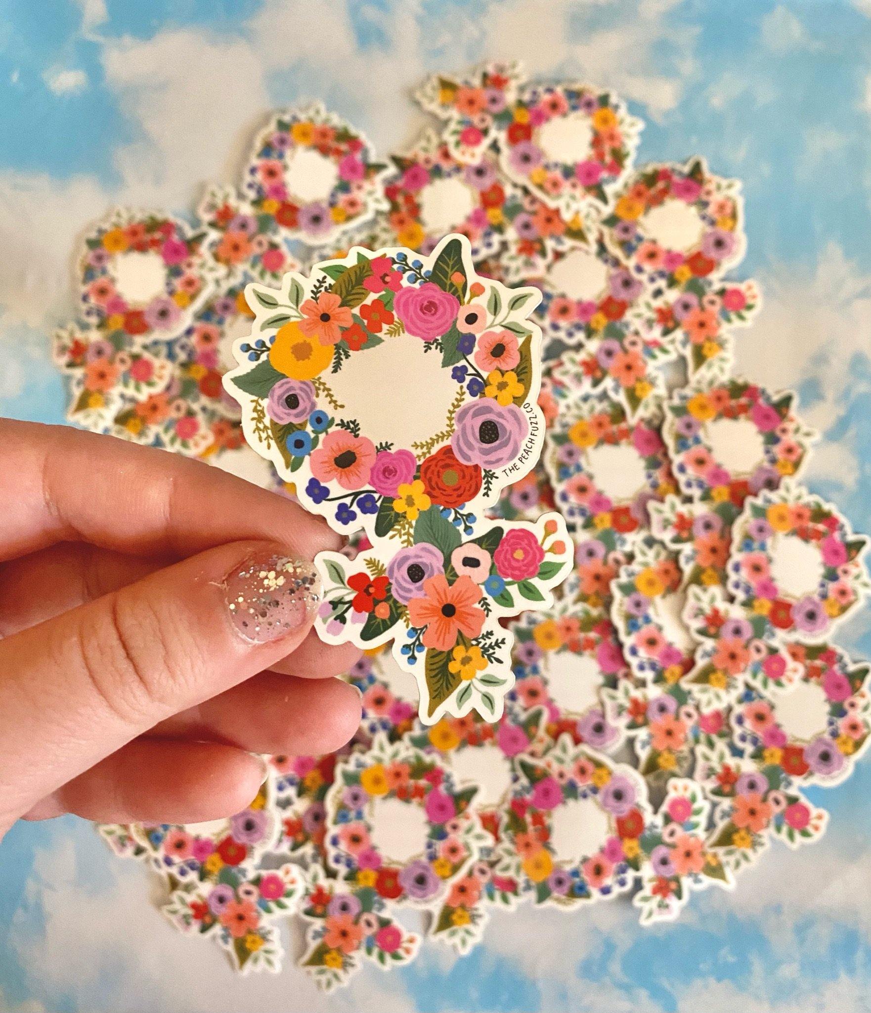 Floral Feminist Sticker - The Peach Fuzz