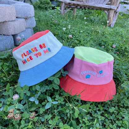 Everyone Is Gay Color Block Bucket Hat