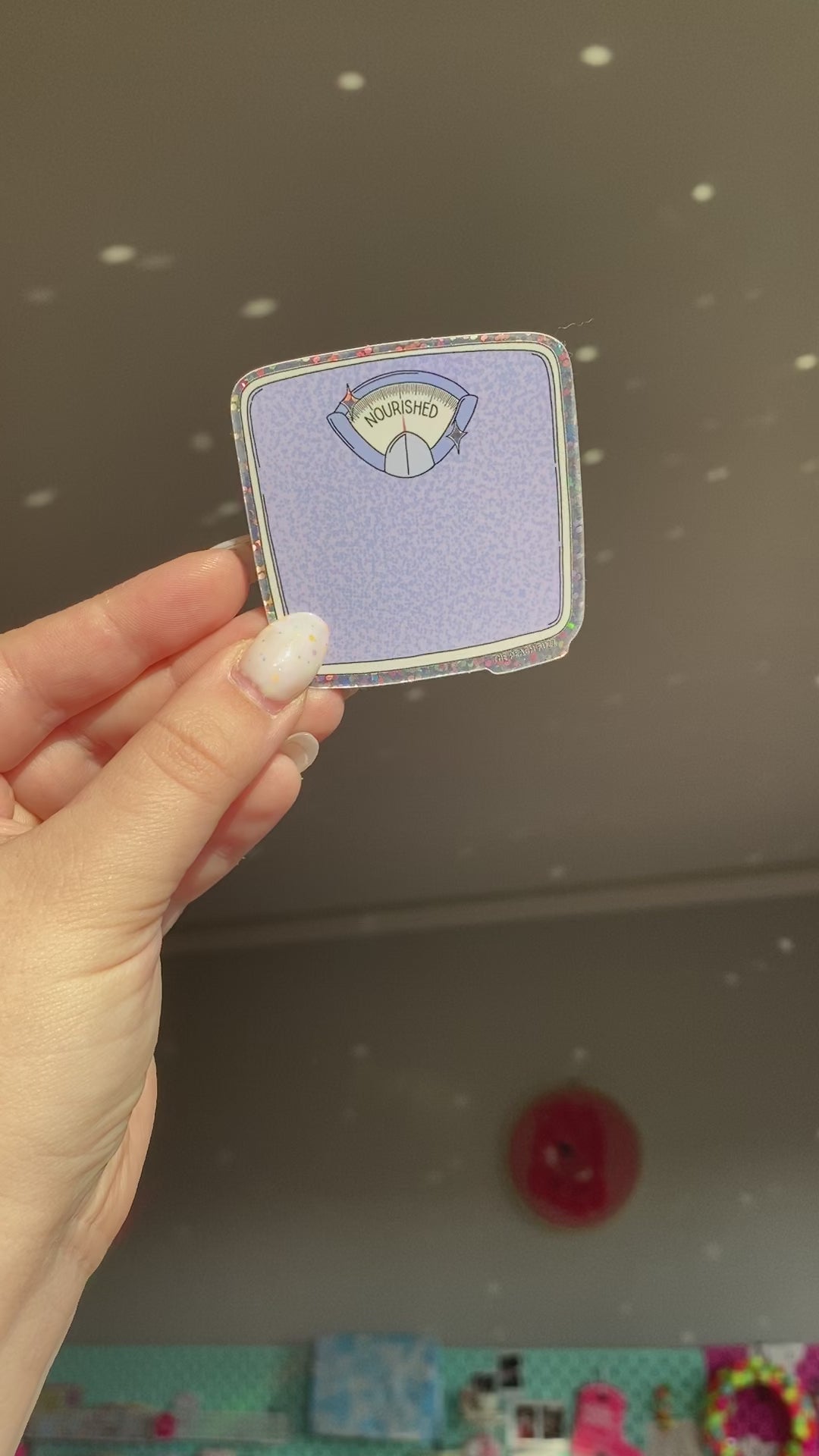 Nourished Scale Glitter Sticker