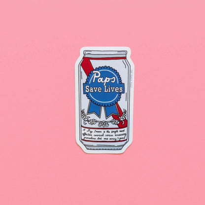 Paps Save Lives Sticker - The Peach Fuzz