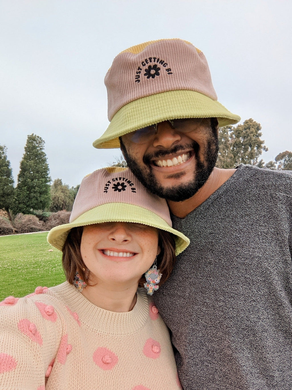 Just Getting Bi Color Block Bucket Hat