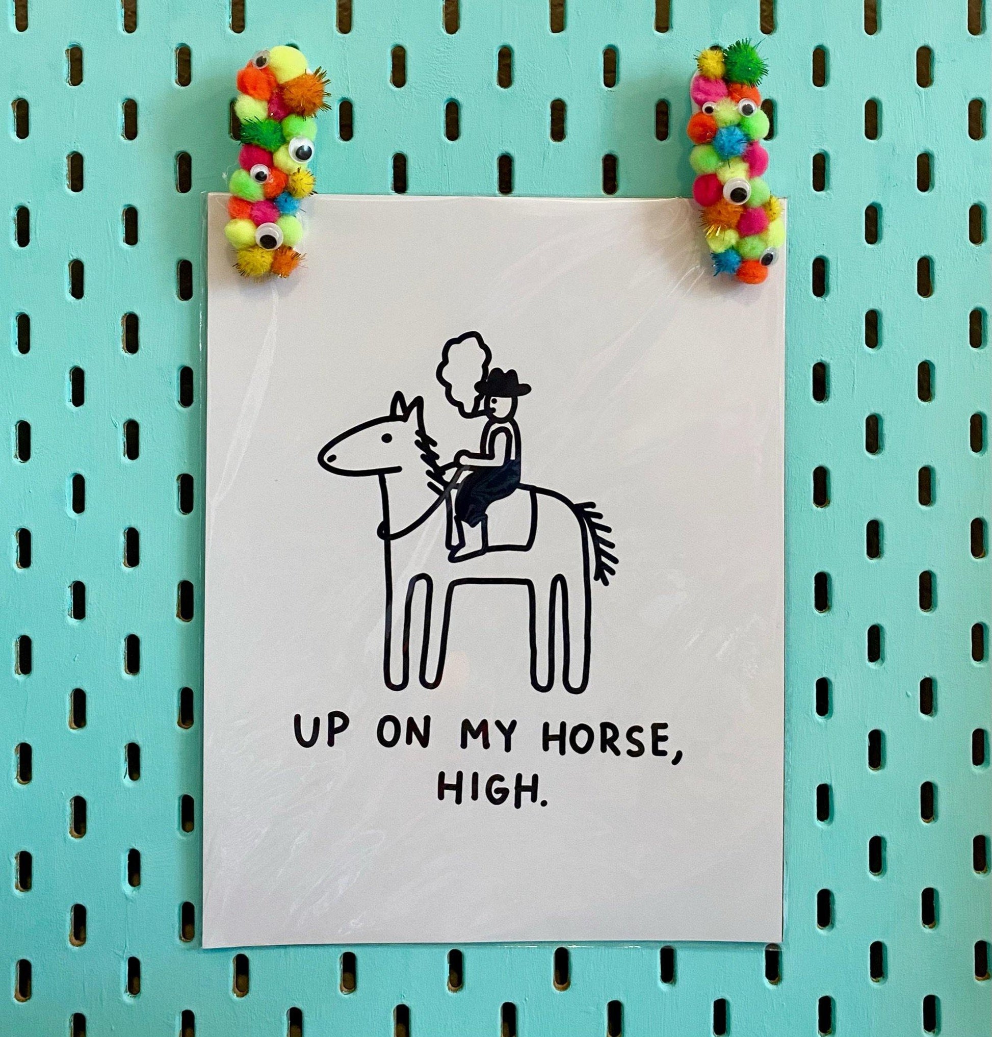 High Horse Print - The Peach Fuzz