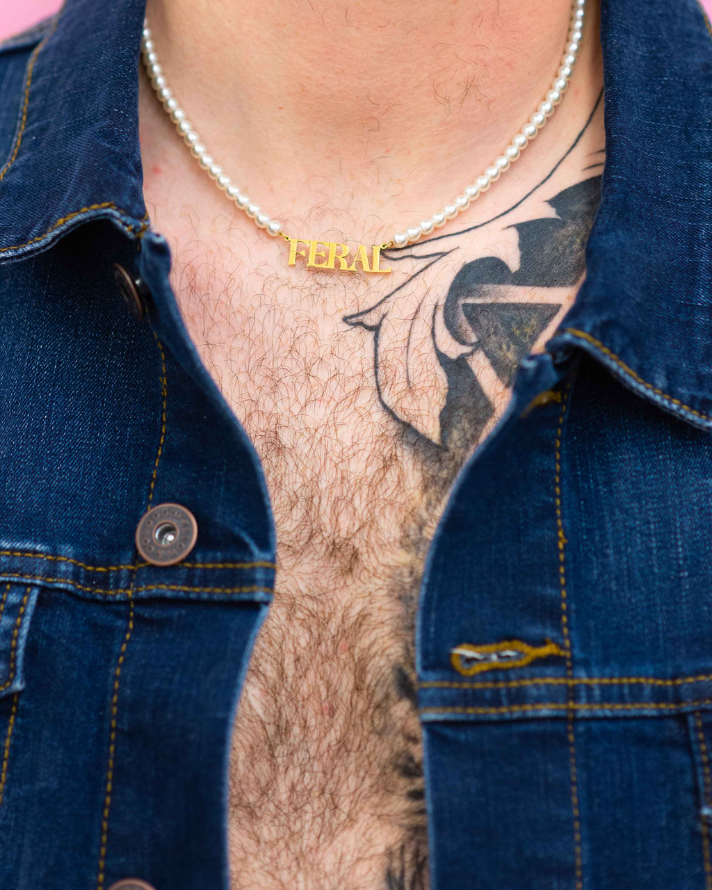 Feral Pearl Necklace - the Peach Fuzz