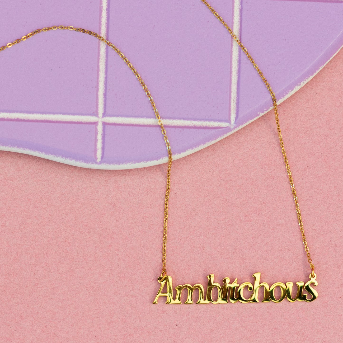 Ambitchous Nameplate Necklace