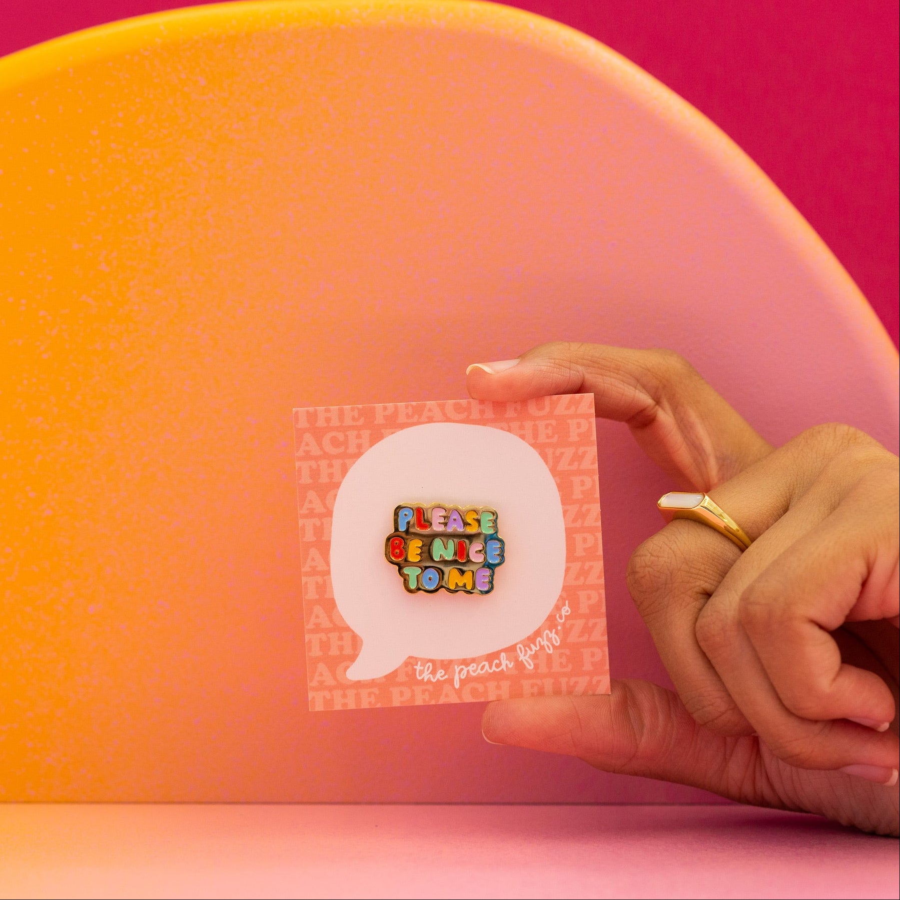 Please Be Nice To Me Enamel Pin