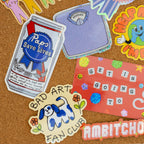 Bad Art Fan Club Sticker with glossy finish - The Peach Fuzz