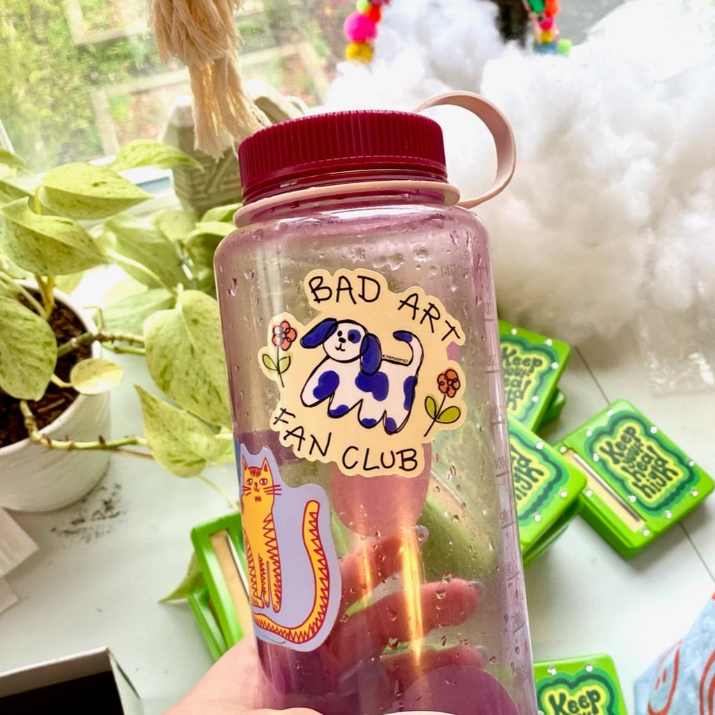 Bad Art Fan Club Sticker with glossy finish - The Peach Fuzz