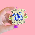 Bad Art Fan Club Sticker with glossy finish - The Peach Fuzz
