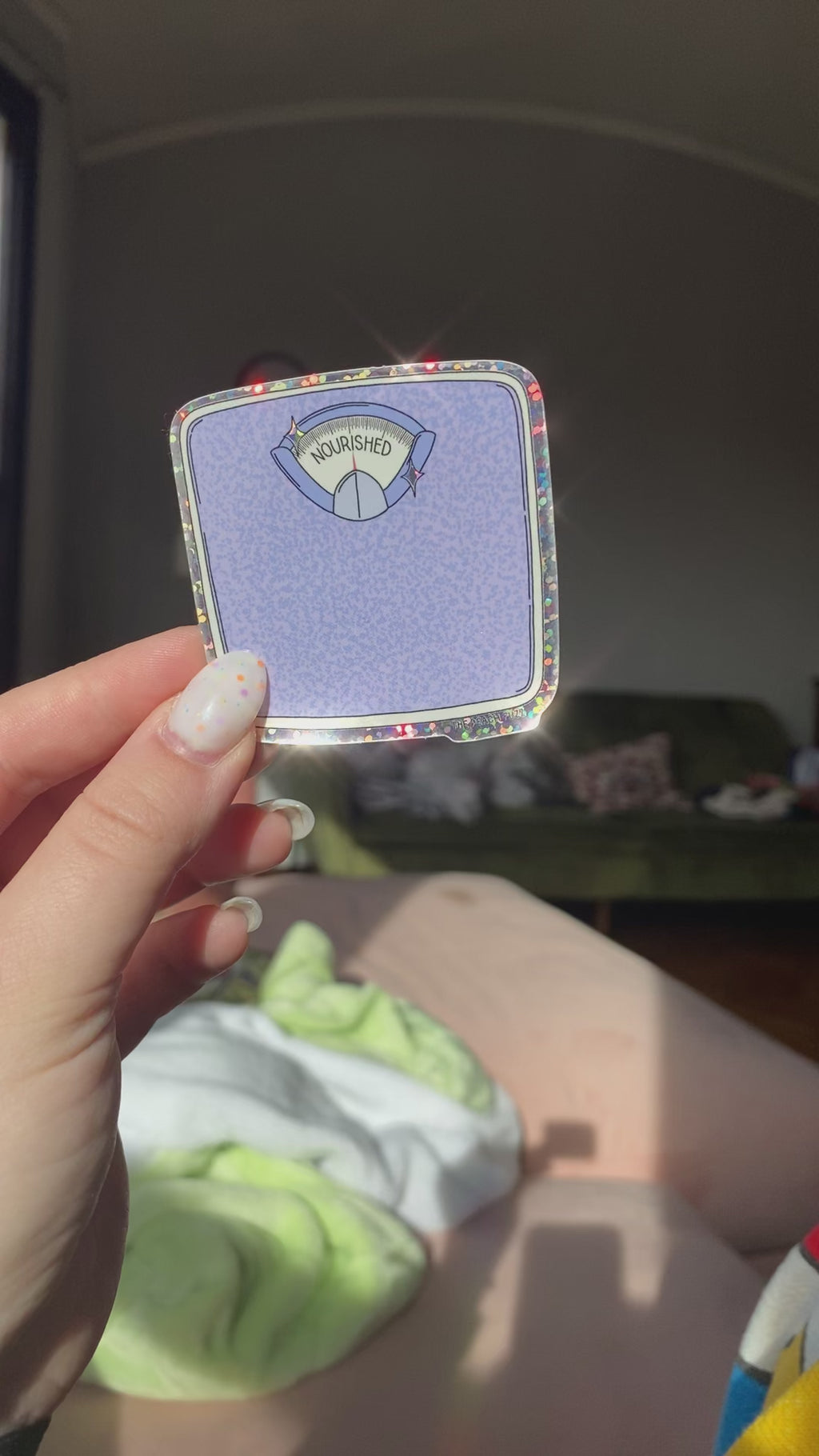 Nourished Scale Glitter Sticker