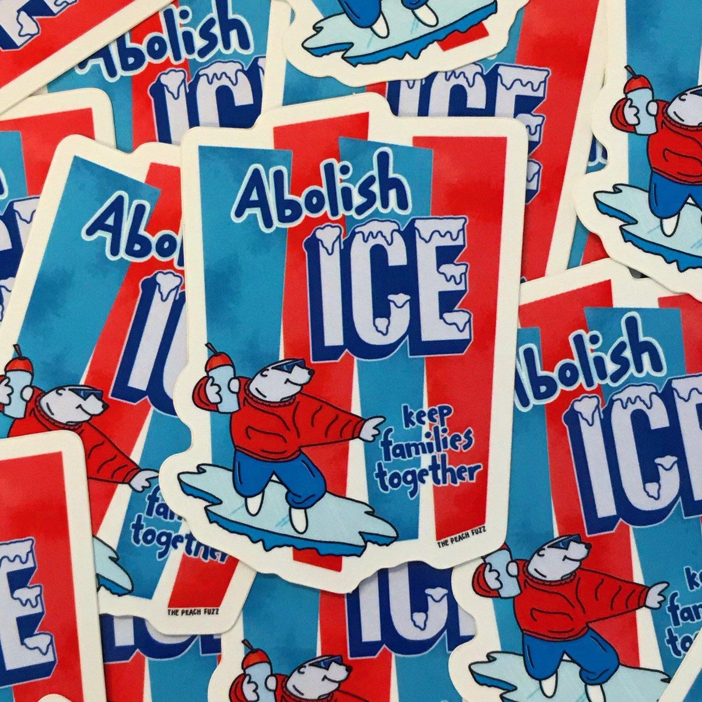 Abolish ICE Sticker - The Peach Fuzz