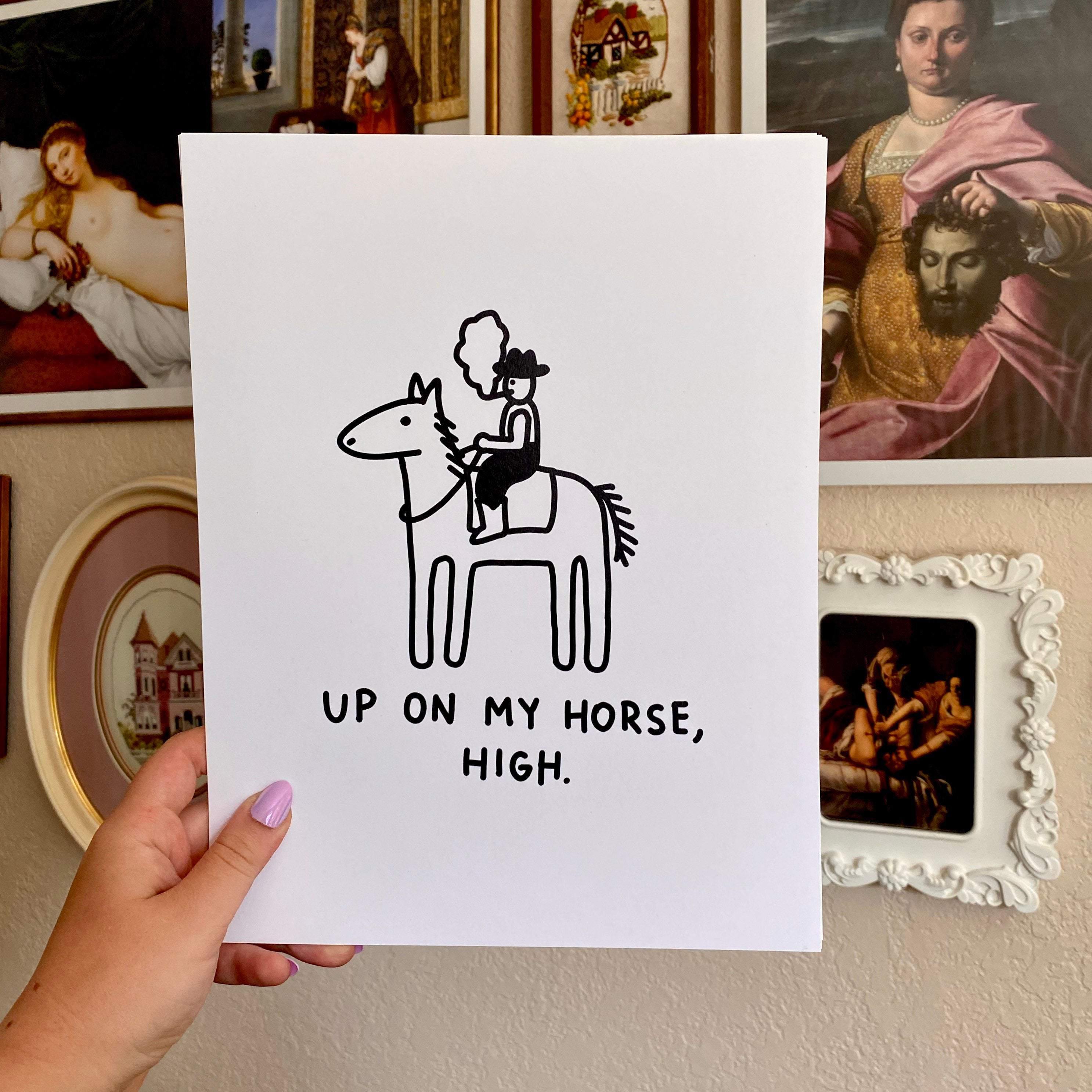 High Horse Print - The Peach Fuzz