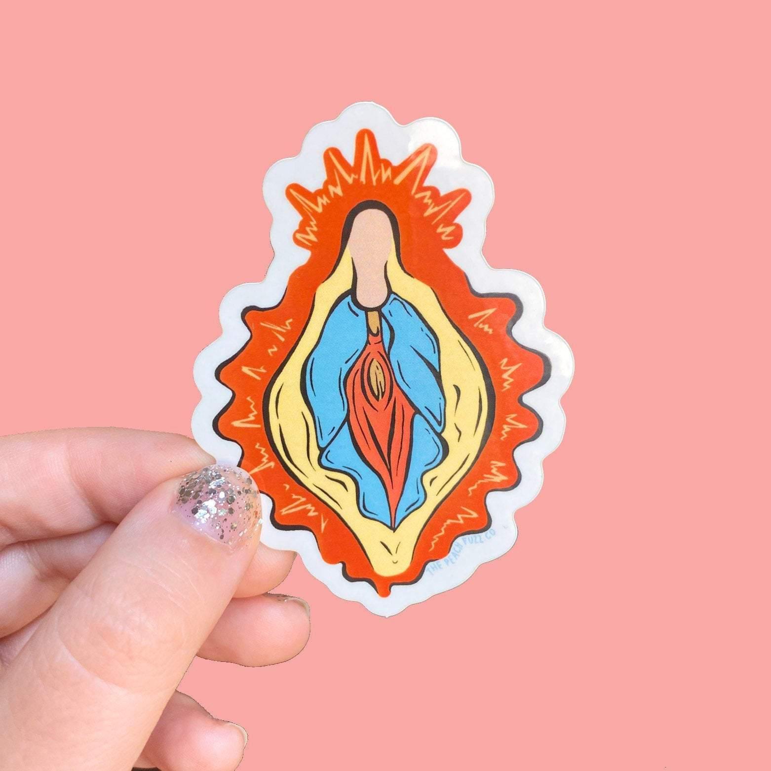 Holey Mary Sticker - The Peach Fuzz