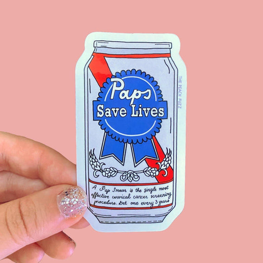 Paps Save Lives Sticker - The Peach Fuzz