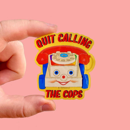 Quit Calling The Cops acab vinyl Sticker - The Peach Fuzz