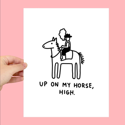 High Horse Print - The Peach Fuzz