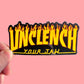 Unclench Your Jaw Sticker - The Peach Fuzz