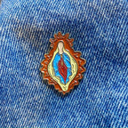 Vulva Mary Enamel Pin - The Peach Fuzz