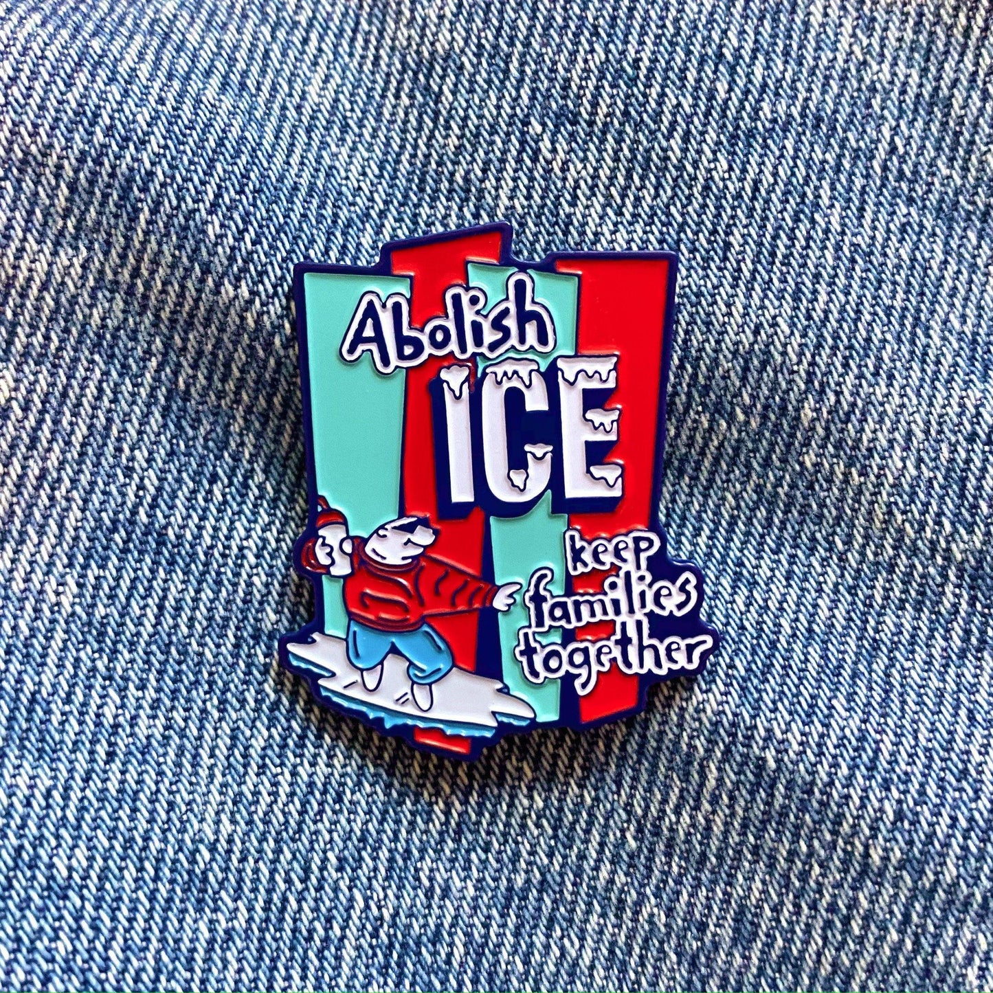 Abolish ICE, Keep Families Together Enamel Pin ICEE- The Peach Fuzz