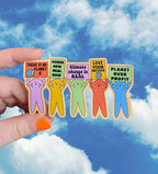 Go Green Puppy Protest Sticker - The Peach Fuzz