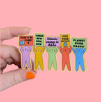 Go Green Puppy Protest Sticker - The Peach Fuzz