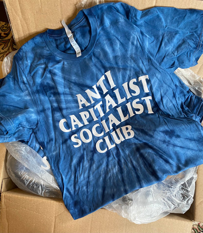 Bleach Dye Anti Capitalist Socialist Club Shirt