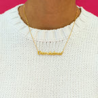 Overwhelmed Nameplate Necklace