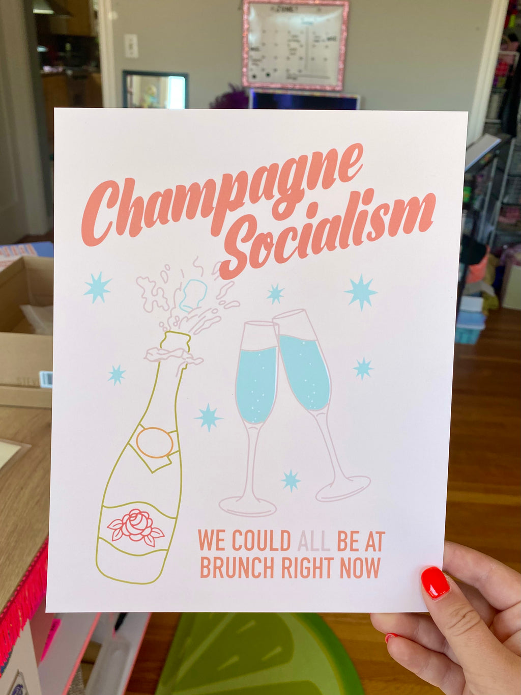 Champagne Socialism Print - The Peach Fuzz